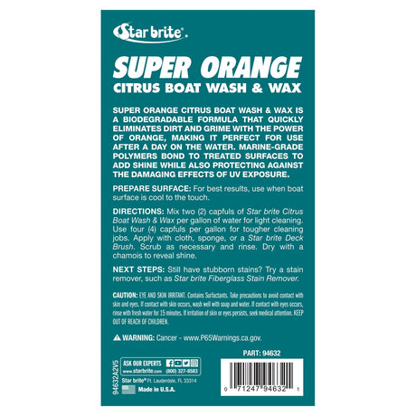 Star Brite Qualifies for Free Shipping Star Brite Super Orange Boat Wash #94632
