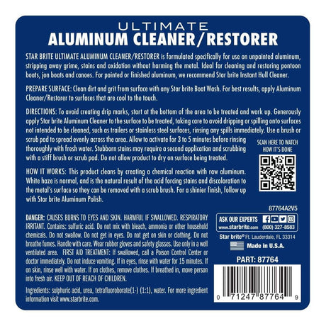 Star Brite Qualifies for Free Shipping Star Brite Ultimate Aluminum Cleaner/Restorer 64 oz #87764
