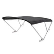 SureShade Not Qualified for Free Shipping Sureshade Power Bimini Clear Anodized Frame Black Fabric #2020000297