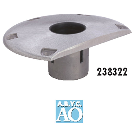 Swivl-Eze Qualifies for Free Shipping Swivl-Eze Base Plate 2-3/8" Socket Aluminum 9" D-Shape #238322-1
