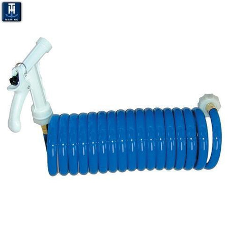 T-H Marine Qualifies for Free Shipping T-H Marine 15' Blue Wash Down Coiled Hose #WDH-BR15B-B-DP