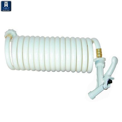 T-H Marine Qualifies for Free Shipping T-H Marine 15' White Wash Down Coiled Hose #WDH-BR15W-B-DP