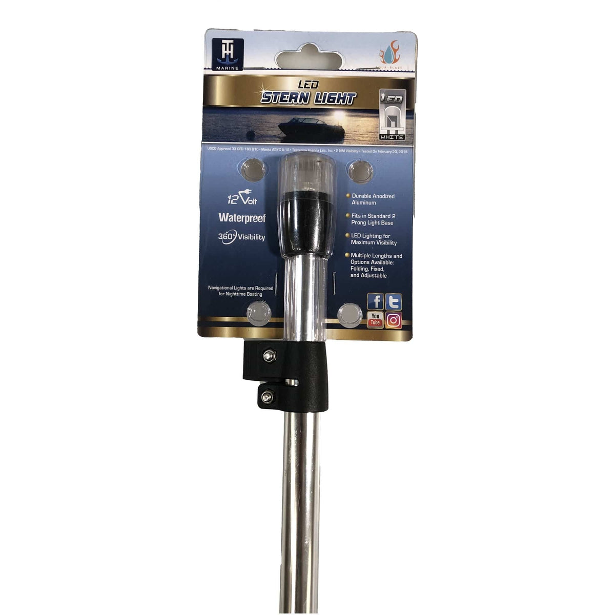 T-H Marine Qualifies for Free Shipping T-H Marine 24" LED Stern Nav Light #LED-NAV-39503-DP