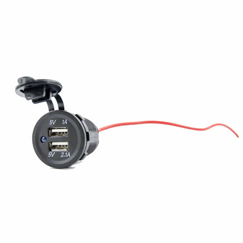 T-H Marine Dual USB Outlet with Blue LED #DUSB-2-DP