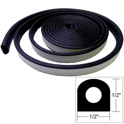 Taco Metals Qualifies for Free Shipping Taco 1/2" x 1/2" Weather Seal Black 10' #V30-0202B10-1