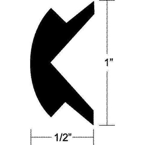 Taco Metals Qualifies for Free Shipping Taco 1" Black Flex Insert 50' #V12-0303BKA50-1