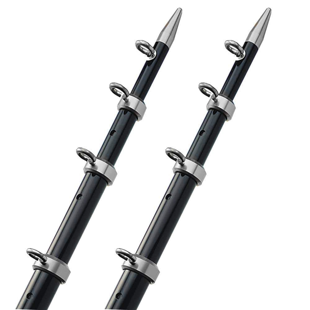 Taco Metals Qualifies for Free Shipping Taco 15' Black/Silver 1-1/2" Outrigger Poles HD #OT-0542BKA15-HD