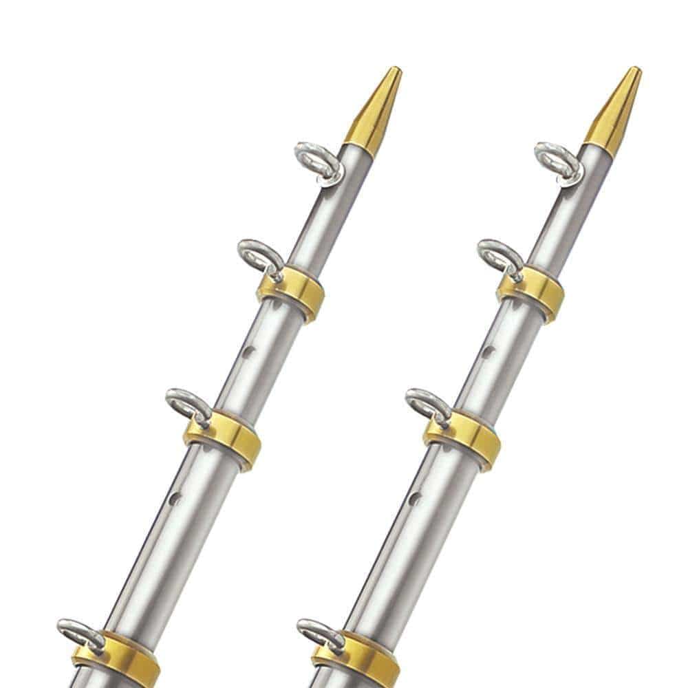 Taco Metals Qualifies for Free Shipping Taco 15' Silver Gold 1-1/8" Outrigger Poles #OT-0441VEL15