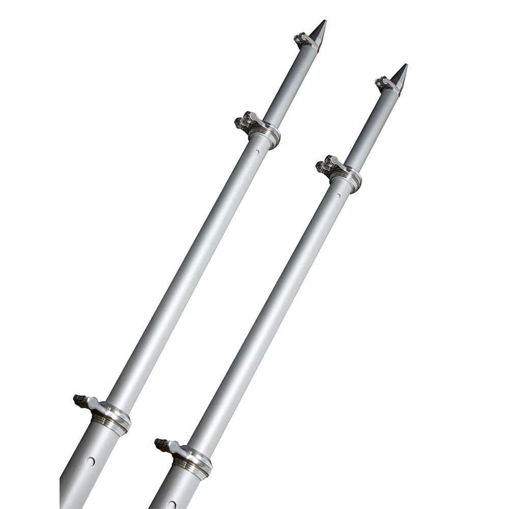 Taco Metals Oversized - Not Qualified for Free Shipping Taco 18' Deluxe Outrigger Poles & Rollers Silver/Silver #OT-0318HD-VEL