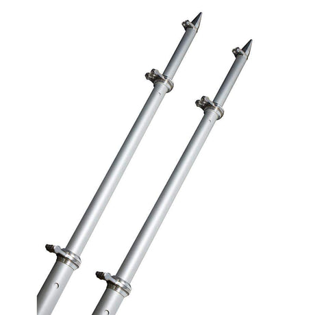 Taco Metals Oversized - Not Qualified for Free Shipping Taco 18' Deluxe Outrigger Poles & Rollers Silver/Silver #OT-0318HD-VEL