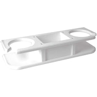 Taco Metals Qualifies for Free Shipping Taco 2 Drink Poly Cup Holder with Catch All #P01-2000W