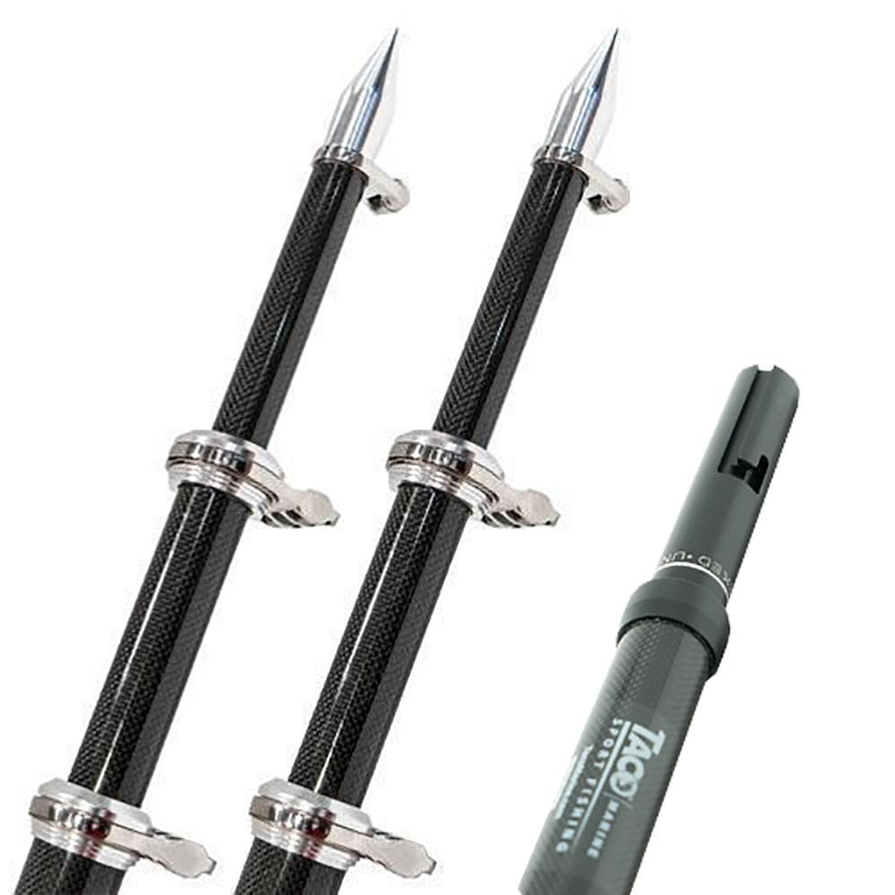 Taco Metals Not Qualified for Free Shipping Taco 24' Carbon Fiber Twist & Lock Outrigger Poles Black #OT-4240CF-HD
