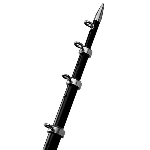 Taco Metals Qualifies for Free Shipping Taco 8' Black/Silver 1-1/8" Center Rigger Pole #OC-0422BKA8