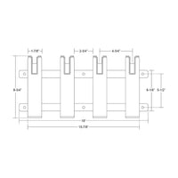 Taco Aluminum/Poly 4-Rod Holder Rack #F31-3104BXZ-1