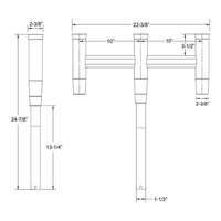 Taco Metals Qualifies for Free Shipping Taco Deluxe Trident Rod Holder Cluster Straight Tool Caddy #F31-0780BXY-1