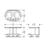 Taco Metals Qualifies for Free Shipping Taco Double Tumbler Poly Drink Holder #P01-2020W