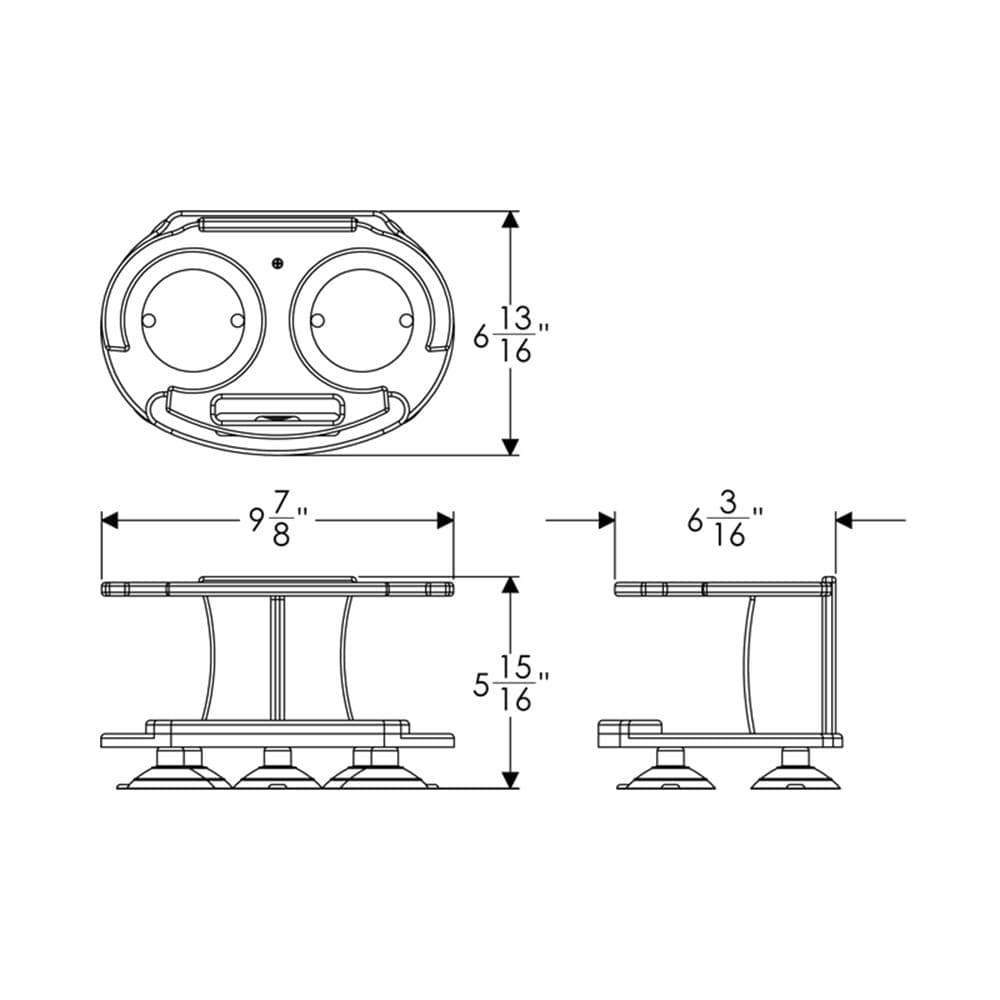 Taco Metals Qualifies for Free Shipping Taco Double Tumbler Poly Drink Holder #P01-2020W