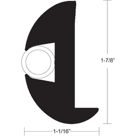 Taco Metals Qualifies for Free Shipping Taco Flex Vinyl Rub Rail Kit 1-7/8" Black/White Insert #V11-2423BWK70-2