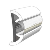 Taco Metals Not Qualified for Free Shipping Taco Large Suproflex Rub Rail 2.5" x 1" Arctic White #V11-9970WHA100D