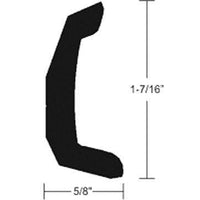 Taco Metals Qualifies for Free Shipping Taco Metals 20' Rigid Vinyl Rub Rail #V21-3671BKA20D2