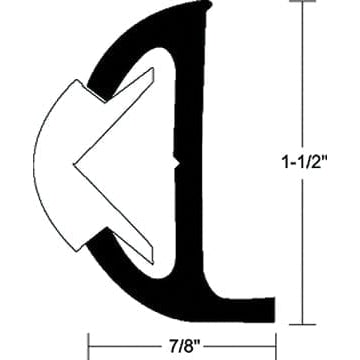 Taco Metals Qualifies for Free Shipping Taco Metals Rub Rail Frosty White 1.5" x 20' #V21-9501WHC20D
