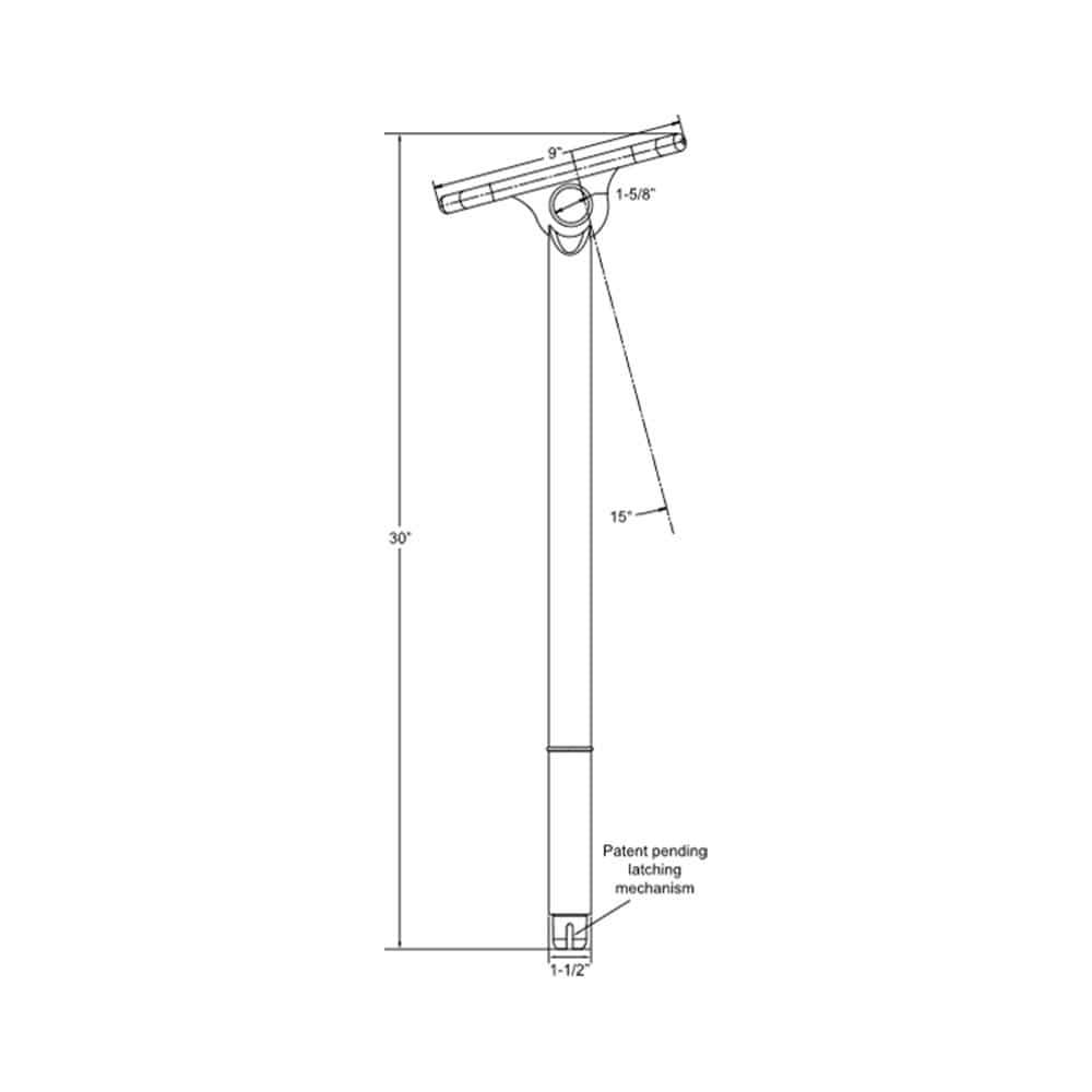 Taco Portable Locking Transom Cross Tie Cleat #F30-0862BSA-1