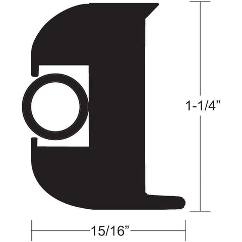 Taco Metals Not Qualified for Free Shipping Taco Rub Rail Kit 1.25" x 70' Black #V11-3447BBK70-2