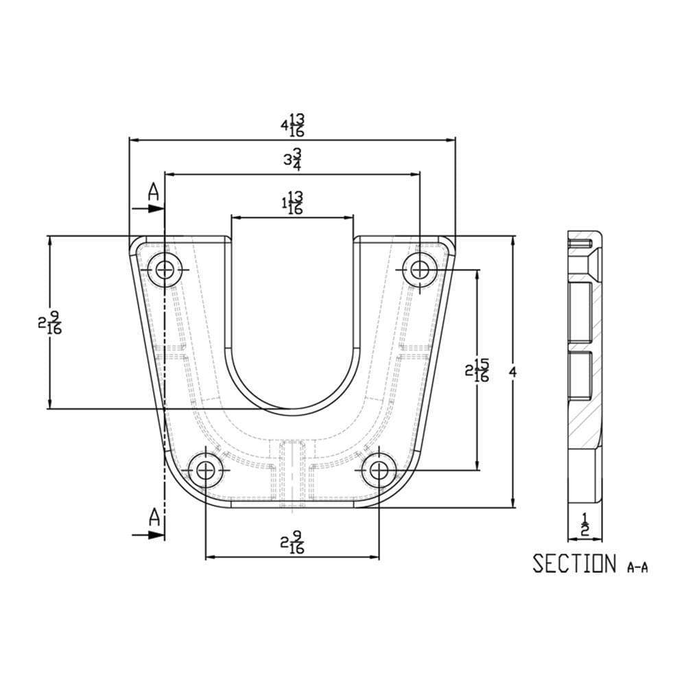 Taco Metals Qualifies for Free Shipping Taco SS Mounting Bracket for Side Mount Table Pedestal #F16-0080