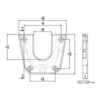 Taco Metals Qualifies for Free Shipping Taco SS Mounting Bracket for Side Mount Table Pedestal #F16-0080
