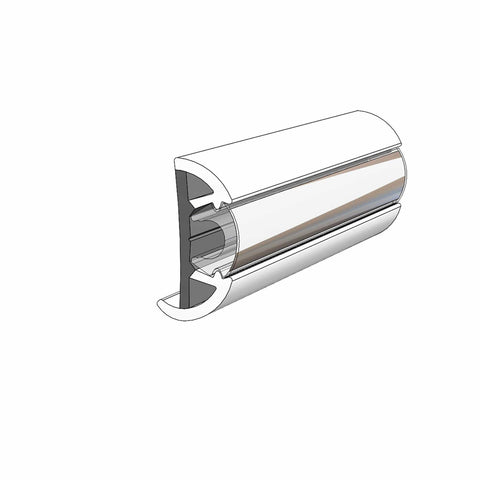 Taco Metals Not Qualified for Free Shipping Taco Suproflex Rub Rail Kit Black Flex Chrome Insert #V11-9960BBK60-2