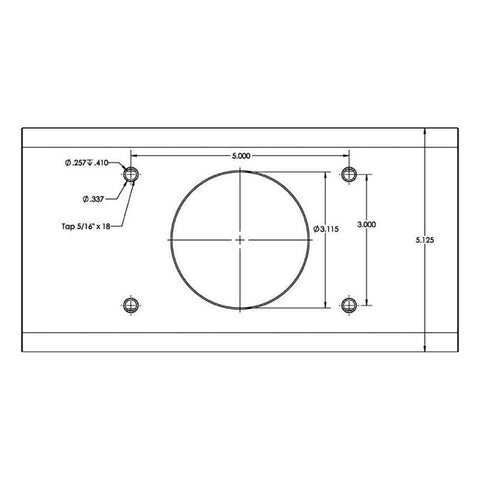 Taco T-Top Extrusion Plate Pre-Drilled Grand Slams 20" #GSE-1939BSA20