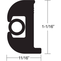 Taco Metals Qualifies for Free Shipping Taco Vinyl Rub Rail Black 50' V11-0809BBK50-2