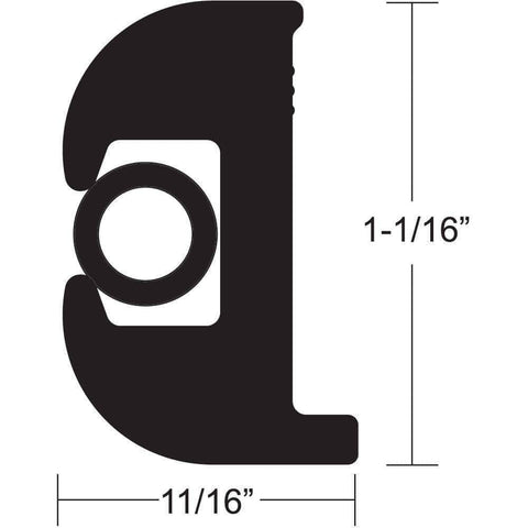 Taco Metals Qualifies for Free Shipping Taco Vinyl Rub Rail Black 50' V11-0809BBK50-2