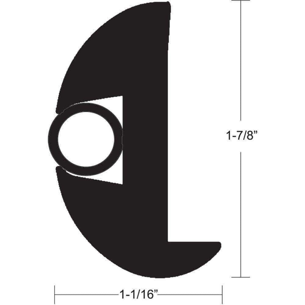 Taco Metals Not Qualified for Free Shipping Taco Vinyl Rub Rail Black/Black 70' #V11-2423BBK70-2