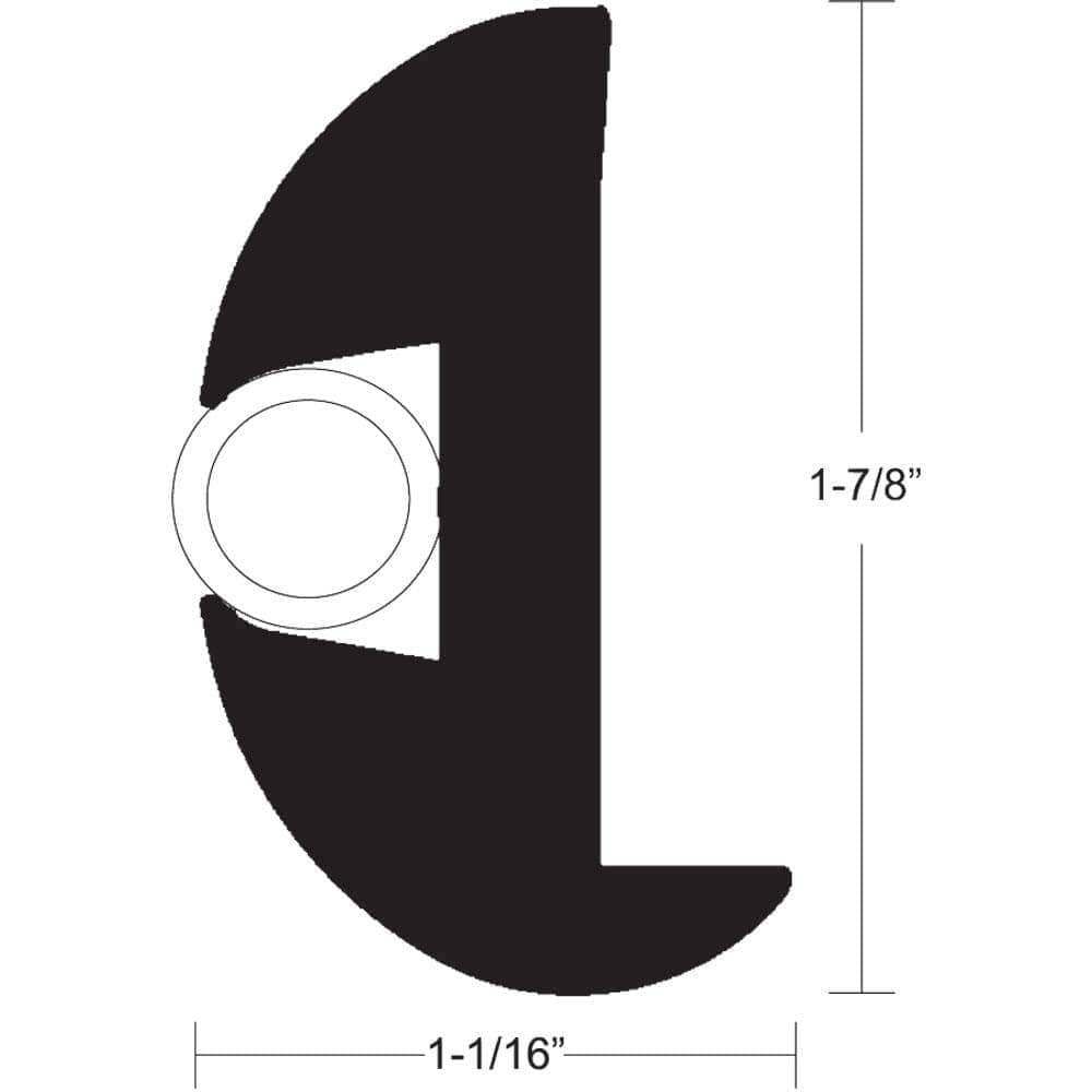 Taco Metals Not Qualified for Free Shipping Taco Vinyl Rub Rail Black/White 50' #V11-2423BWK50-2