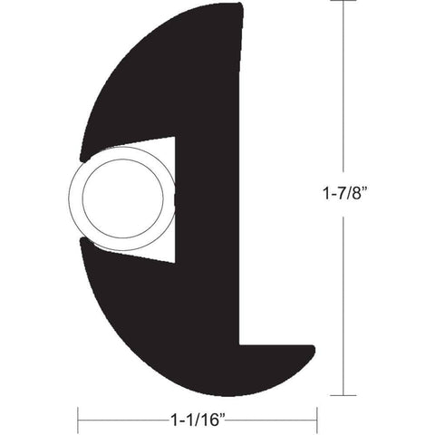 Taco Metals Not Qualified for Free Shipping Taco Vinyl Rub Rail Black/White 50' #V11-2423BWK50-2