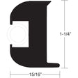 Taco Metals Qualifies for Free Shipping Taco Vinyl Rub Rail Black/White 50' #V11-3447BWK50-2