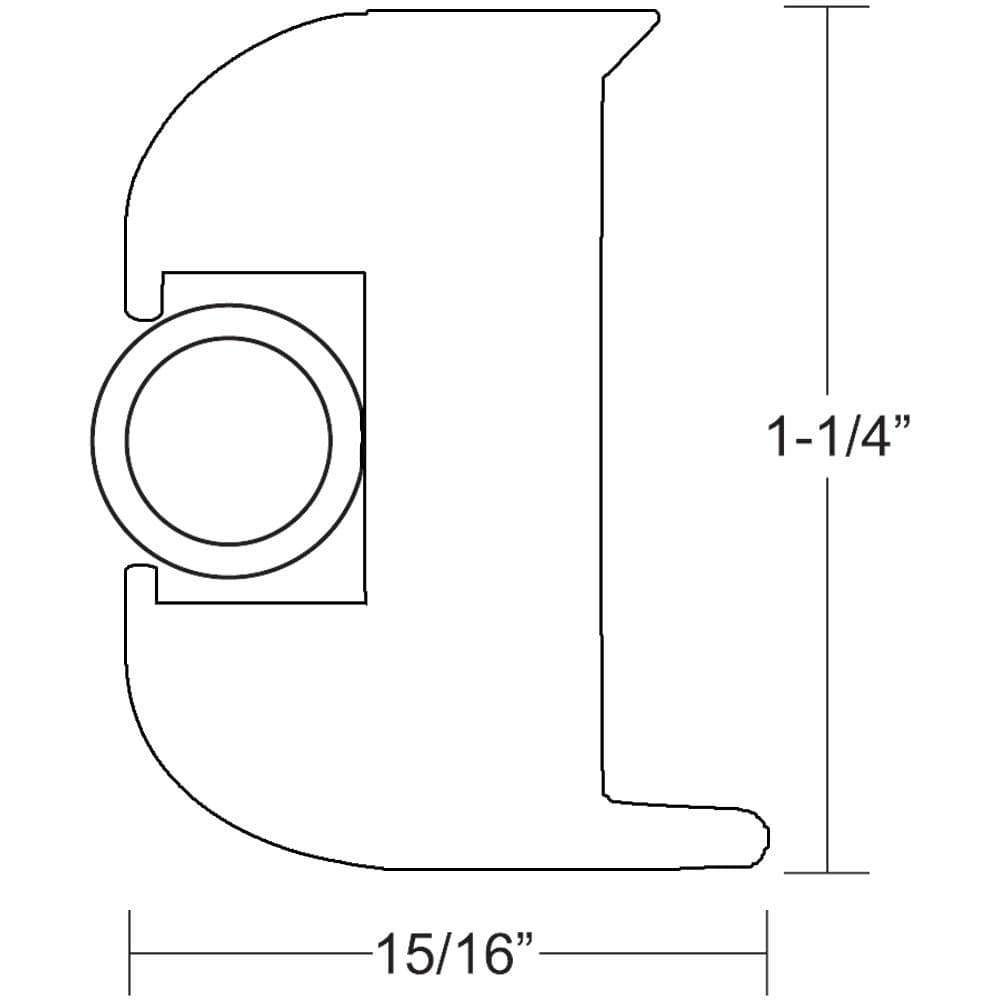 Taco Metals Qualifies for Free Shipping Taco Vinyl Rub Rail White/White 50' #V11-3447WWK50-2