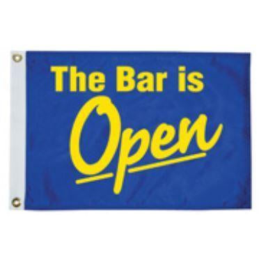 Taylor Made Qualifies for Free Shipping Taylor Made Bar Is Open 12" x 18" Nylon Flag #1615