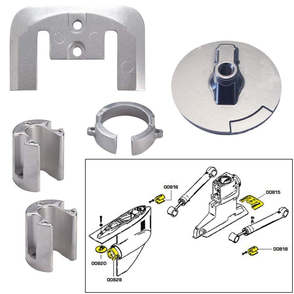 Tecnoseal Qualifies for Free Shipping Tecnoseal Anode Kit Merc Bravo 1 with Hardware Aluminum Poly #20803AL