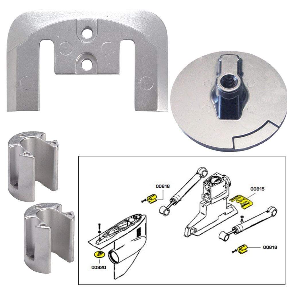 Tecnoseal Qualifies for Free Shipping Tecnoseal Anode Kit Merc Bravo 2 3 with Hardware Zinc Polybag #20804