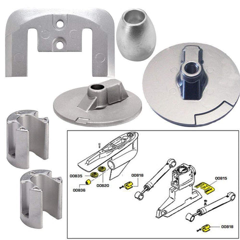 Tecnoseal Qualifies for Free Shipping Tecnoseal Anode Kit Merc Bravo 3 2004 with Hardware Zinc Poly #20805