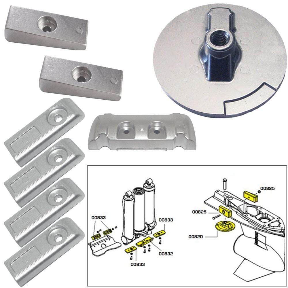 Tecnoseal Qualifies for Free Shipping Tecnoseal Anode Kit Verado 6 with Hardware Magnesium Polybag #20816MG
