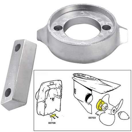 Tecnoseal Qualifies for Free Shipping Tecnoseal Anode Kit Volvo 290 with Hardware Aluminum Polybag #20705AL