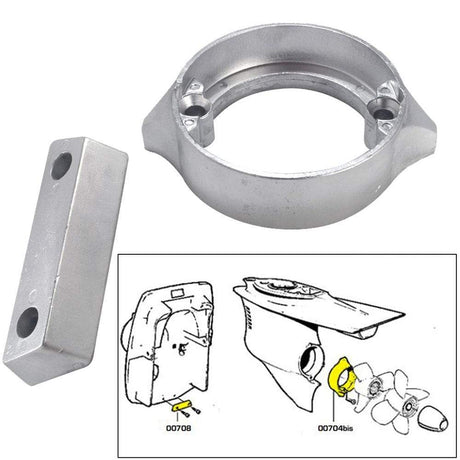 Tecnoseal Qualifies for Free Shipping Tecnoseal Anode Kit Volvo 290DP with Hardware Aluminum Poly #20706AL
