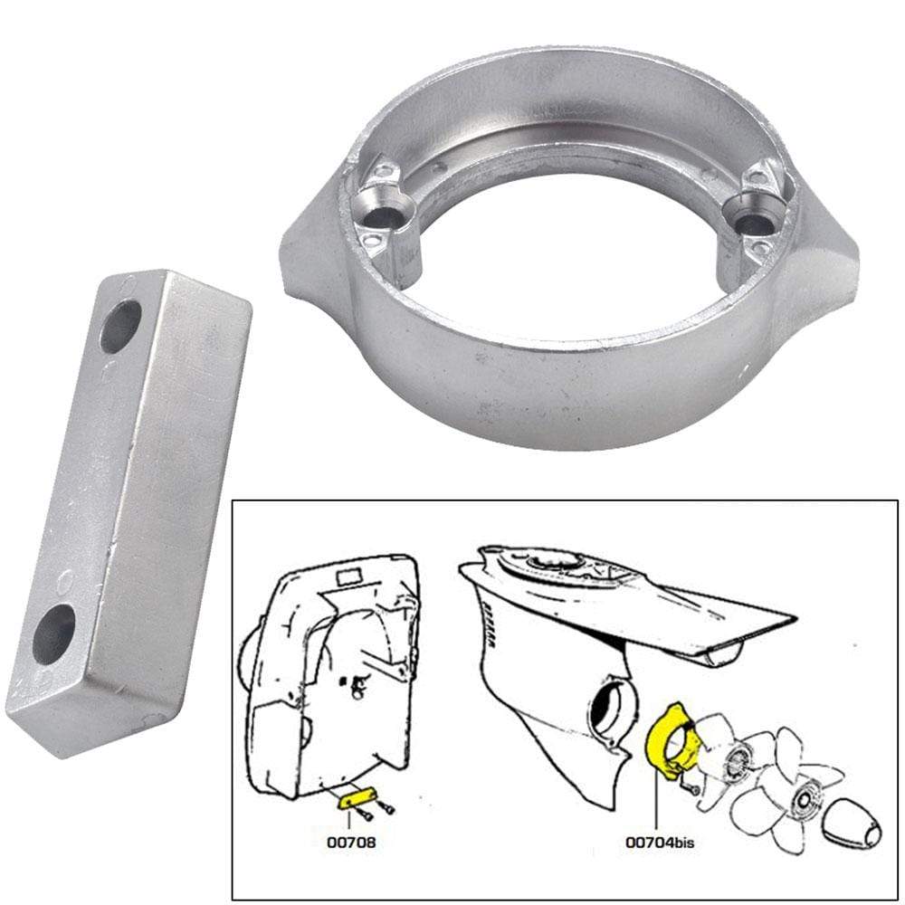 Tecnoseal Qualifies for Free Shipping Tecnoseal Anode Kit Volvo 290DP with Hardware Aluminum Poly #20706AL