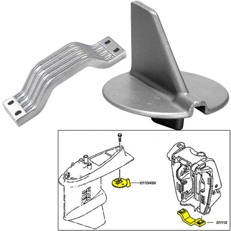 Tecnoseal Qualifies for Free Shipping Tecnoseal Anode Kit Yamaha 150-200 HP LH Aluminum Polybag #21102AL