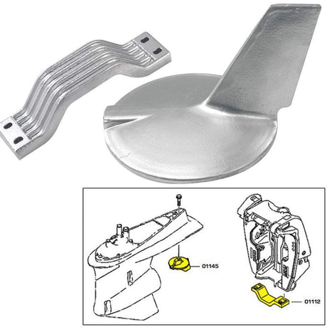 Tecnoseal Qualifies for Free Shipping Tecnoseal Anode Kit Yamaha 200-300 HP Hi-Perf Zinc Polybag #21106