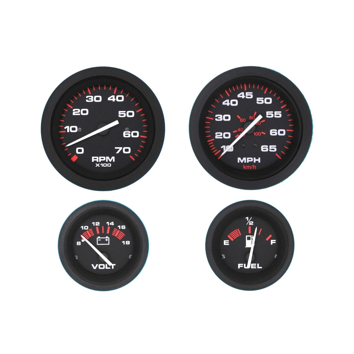 Teleflex Not Qualified for Free Shipping Teleflex 4 Gauge Set Amega Tach/Hourmeter #69708P