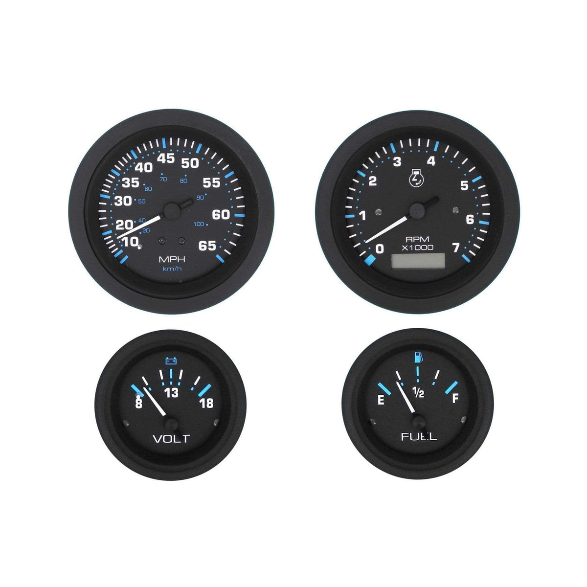 Teleflex Not Qualified for Free Shipping Teleflex 4 Gauge Set Eclipse Tach/Hourmeter #69712P